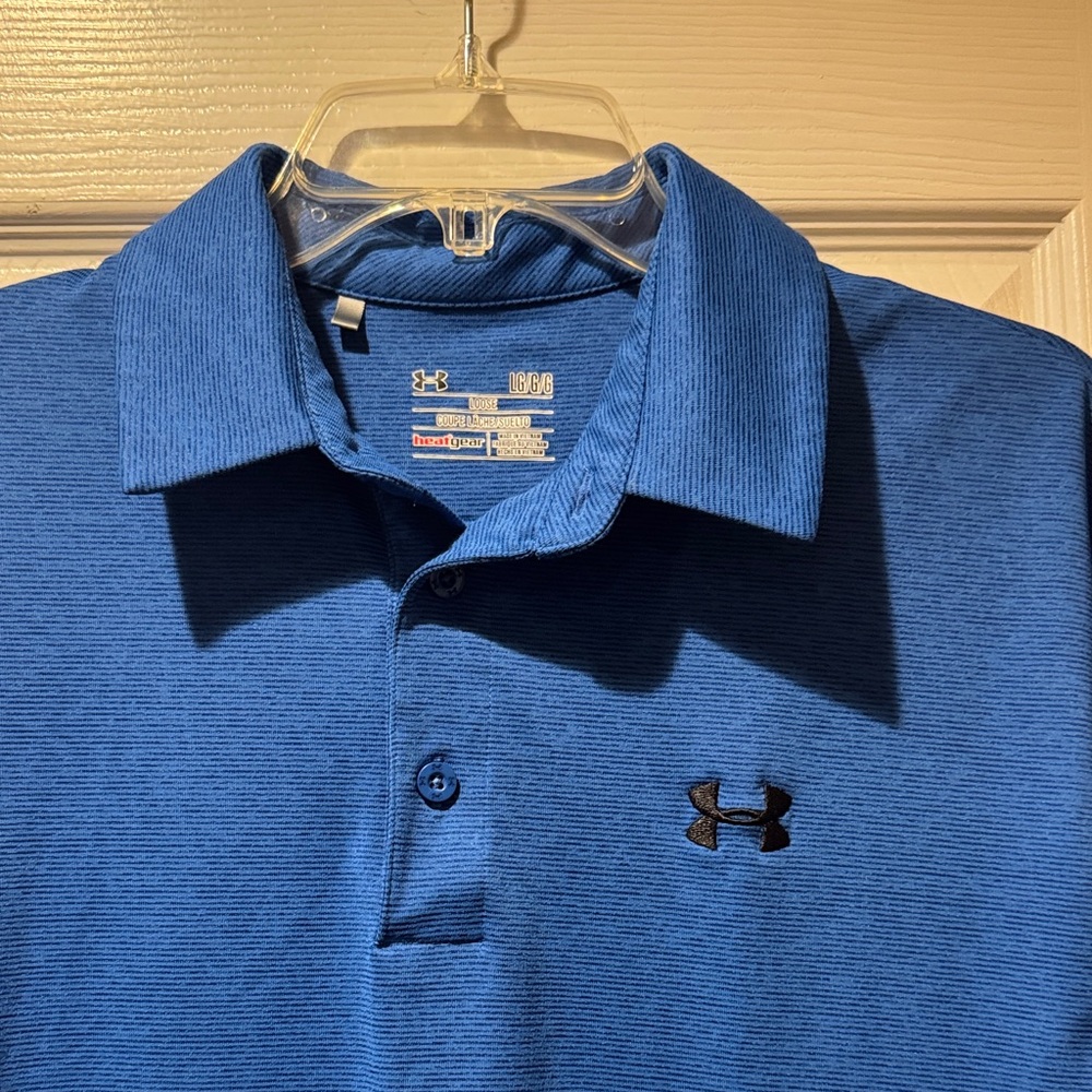 Under Armour Men’s Royal Blue Polo with Black Logo